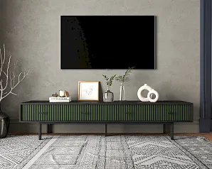 купить красивый Комод с четырьмя ящиками под TV "Эмерсон (Emerson)" арт EM06/green/L