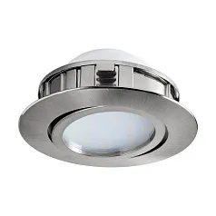 фото 95856 Светодиодный встраиваемый светильник PINEDA регулир. и диммир., 1х6W(LED), ?84, пластик, никель в интерьере
