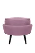 Пуф Pearl Adorn Pink на черных ножках №0 в Москве