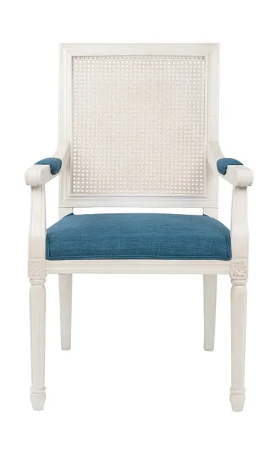 Мягкий стул с подлокотниками Wilton White