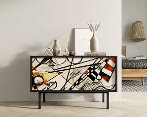 Комод с четырьмя ящиками "Эмерсон (Emerson)" by Kandinsky арт EM05/Print_01 на заказ в интернет-магазине