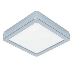 900649 Накладной светильник  FUEVA 5, 11W (LED), 3000K, IP44, L160, B160, H28, сталь, хром / пластик, белый в интерьере