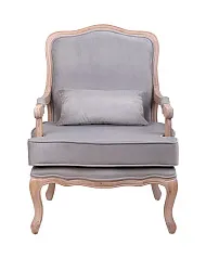 фото Мягкое полукресло с подлокотниками Nitro Grey Velvet в интерьере