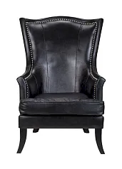 фото Кожаное кресло каминное Chester Black Leather