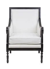 купить стильное Классическое американское кресло Colin White Leather в интернет-магазине