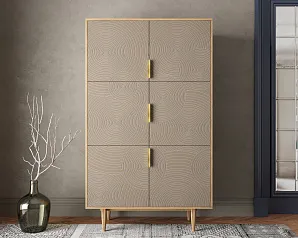 стильные Большой комод с шестью дверками "Лайн (Line)" R20/beige