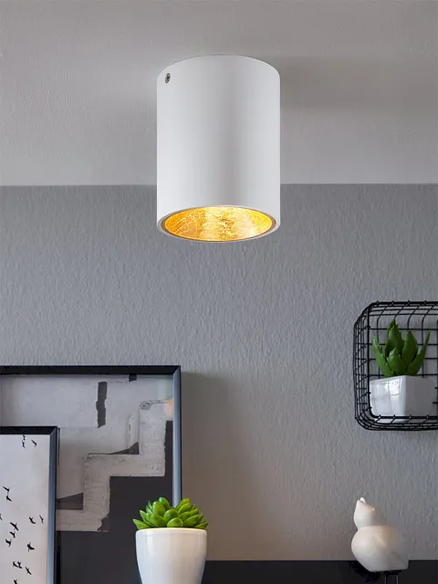 94503 Светодиодный потолочный светильник POLASSO, 1х3,3W (LED), ?100, белый, золотой