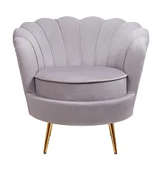 красивое Низкое кресло ракушка Pearl Grey