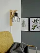 43351 Светильник настенный RAMPSIDE 1, 1X40W(E27), дерево, сталь, черный №0