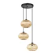 43864 Люстра AMSFIELD 1, 3X40W (E27), ?480, сталь, черный / дерево №2