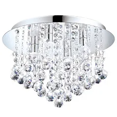 заказать 94878 Светодиодный потолочный светильник ALMONTE, 4х2,5W (G9), ?350, H230, IP44, сталь, хром/стекло, х