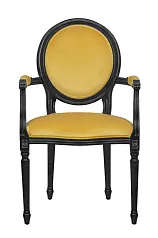 красивый Мягкий стул с подлокотниками Delo Kora Arm Yellow на заказ