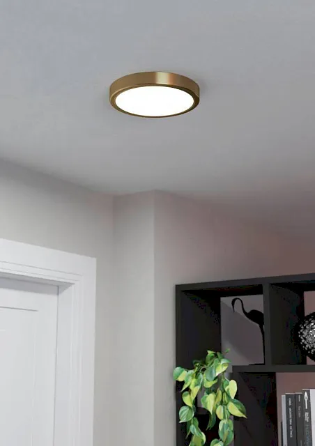 900181 Светильник настенно-потолочн FUEVA5, 17W(LED), сталь, латунь