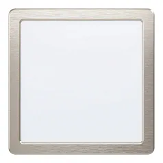 купить 99185 Светодиодный встраиваемый светильник FUEVA 5, 17W (LED), 216х216, ET26, 2100lm, 4000K, сталь, никель в интернет-магазине