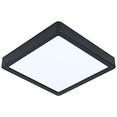 купить 99256 Светодиодный накладной светильник FUEVA 5, 17W (LED), 210х210, H28, 2100lm, 4000K, сталь, черн в интернет-магазине