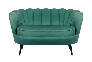 купить Дизайнерский диван Pearl Double Green V2 на черных ножках