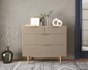 красивые Комод с четыремя ящиками "Лайн (Line)" R22/beige на заказ