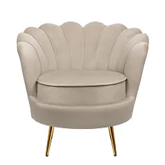 фото Низкое кресло ракушка Pearl Taupe в интерьере