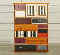 фото Комод «Gouache Birch» вертикальный арт M10535ETG/1