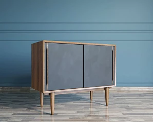 купить Комод "Bruni Black" две дверки арт BR25Black