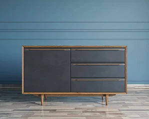 заказать Комод "Brun Blacki" с ящиками и дверкой арт BR-02Black