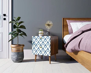 заказать Тумбочка "Berber" с двумя ящиками 13 принт арт BB03/Print_13, разноцветная в интернет-магазине