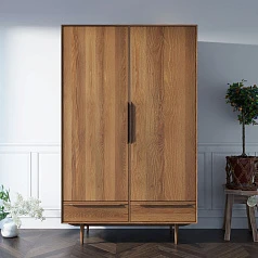 Шкаф двустворчатый  "Bruni" с двумя ящиками арт BR27/2 в интерьере