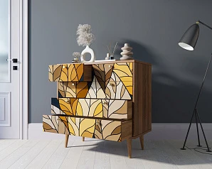 красивый Комод "Berber" пять ящиков 08 принт арт BB36/Print_08 на заказ