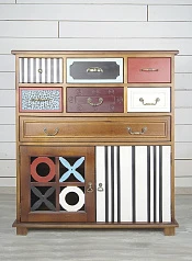 фото Вертикальный комод Gouache Birch (7 ящиков) арт G20017ETG/1 в интерьере