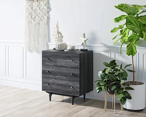 заказать Комод "Boho" 3 ящика с рыбами арт BH02