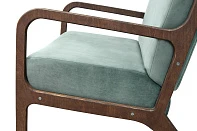 фото Низкое кресло с деревянными подлокотниками Mody Green