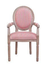 красивый Мягкий стул с подлокотниками Volker Arm Pink Pinstripe