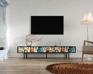 фото Комод с четырьмя ящиками под TV "Emerson" Матрешки арт EM06/Art04