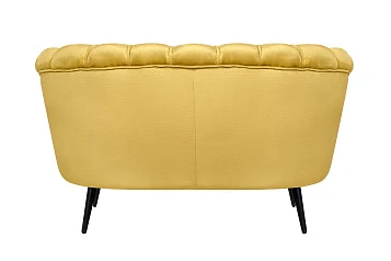 Дизайнерский диван Pearl Double Yellow на черных ножках