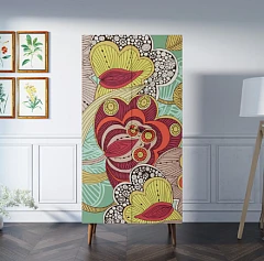 фото Шкаф малый двухстворчатый "Berber" принт 6 арт BB08/Print_06 в интерьере