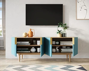 купить Комод под TV с четыремя дверками "Line" LN06/GR1/blue