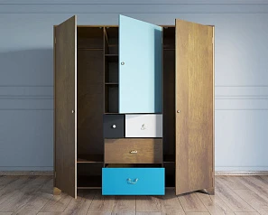 купить стильные Шкаф "Aquarelle" трехстворчатый арт RE-46 в интернет-магазине