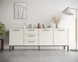 красивые Комод с тремя дверками и тремя ящиками "Nicole" арт NEM07