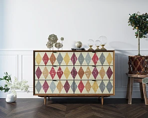 заказать Комод "Bruni print" с шестью ящиками арт BR05P