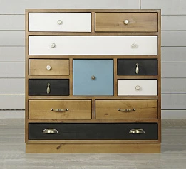 стильные Комод для белья «Aquarelle Birch» 10 ящиков арт RE-19ETG/4