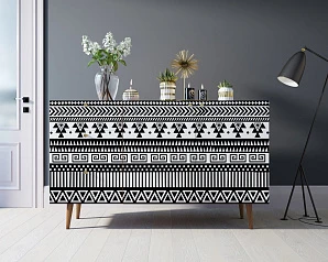 купить красивые Комод "Berber" с двумя дверками и ящиками принт 19 арт BB17/Print_19 в интернет-магазине