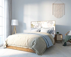 Кровать "Berber" 160х200 см 27 принт арт BB41/Print_27 в интерьере