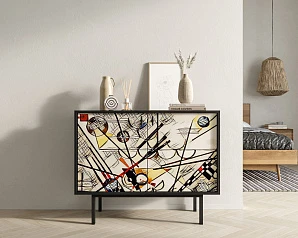 купить стильный Комод с двумя дверками "Emerson" by Kandisky арт EM02/Print_01 в интернет-магазине