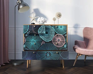 красивые Комод "Berber" пять ящиков 32 принт арт BB36/Print_32 в интернет-магазине