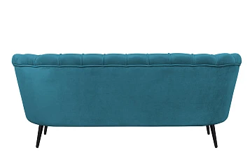 Диван для гостиниц Pearl Triple Marine Velvet на черных ножках в интернет-магазине