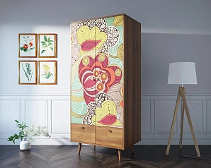 Шкаф двухстворчатый "Berber" принт 6 арт BB16/Print_06 на заказ в интернет-магазине