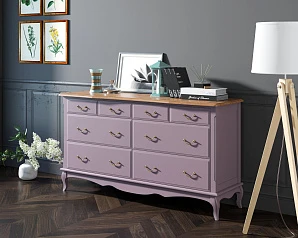 купить стильные Большой комод Leontina Lavanda на восемь ящиков арт ST9335/2L