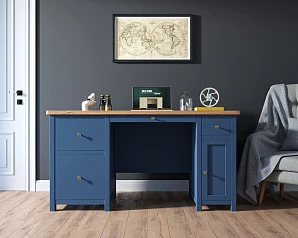 заказать Большой рабочий стол "Jules Verne" с узкой тумбой арт JV14ETGB в интернет-магазине