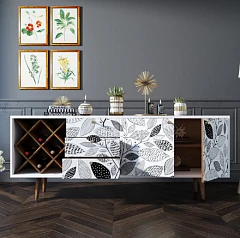 купить Комод "Berber" удлиненный с бутылочницей 9 принт арт BB15/Print_09