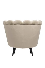 купить Низкое кресло ракушка Pearl Taupe на черных ножках